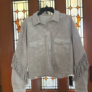 NWT Blank NYC Faux Suede Frige Jacket